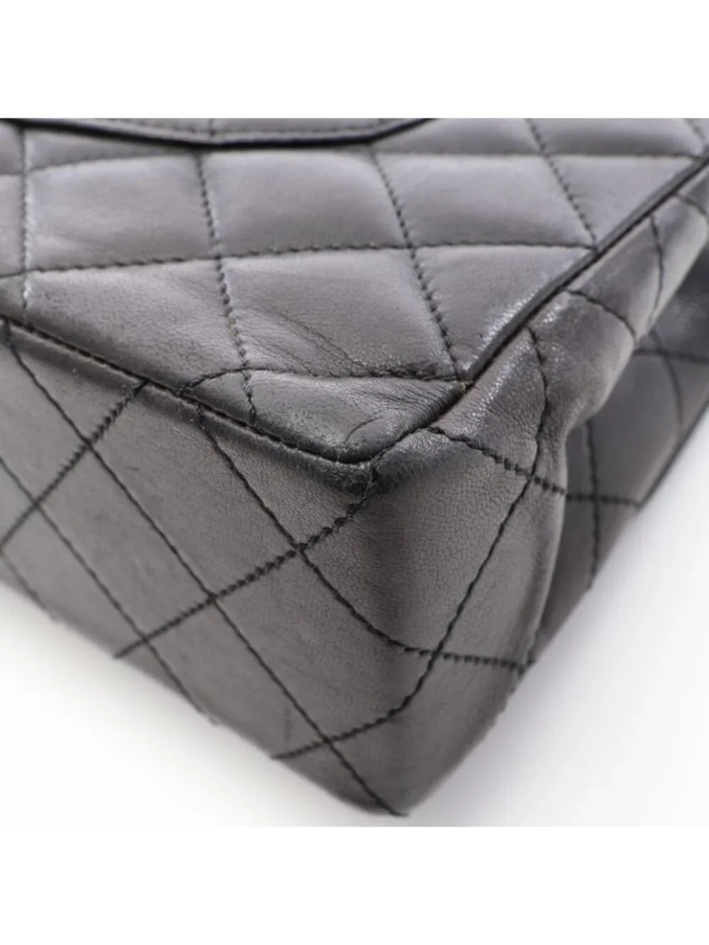 Chanel Shoulder Bag Quilted Limited Edition Double Flap Black Lambskin Chain